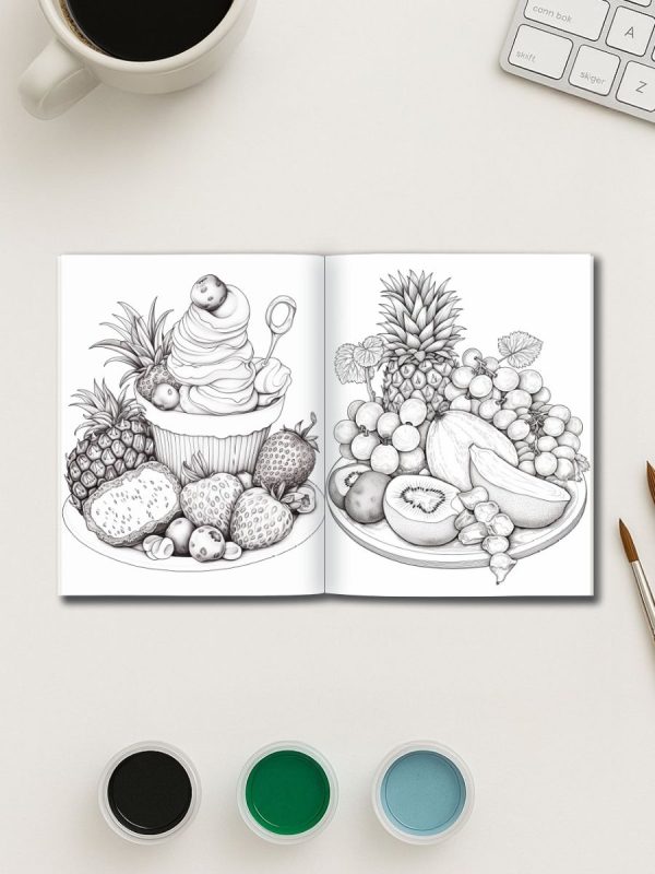 Delicious Food-Themed Coloring Pages for Fun and Relaxation - Image 3
