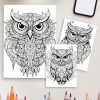 Intricate Mandala Owl Coloring Pages for Relaxation and Creativity - Image 4