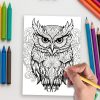 Intricate Mandala Owl Coloring Pages for Relaxation and Creativity - Image 5