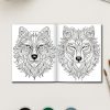 Mandala Wolves – 50 Wild: Intricate Wolf Mandala Coloring Book for Adults - Image 3