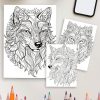 Mandala Wolves – 50 Wild: Intricate Wolf Mandala Coloring Book for Adults - Image 4