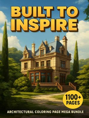 Architectural Coloring Pages Mega Bundle: Unleash Your Creativity Now