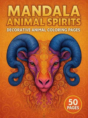 Mandala Animal Spirits: Decorative Pages for Animal Lovers - Engaging Coloring Book for Relaxation and Creativity