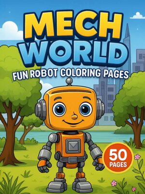 Mech World Coloring Book: Fun Robot Coloring Pages for Kids