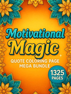 Empowering Motivational Quote Coloring Pages Mega Bundle for Adults and Kids