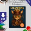 Steampunk Cats Coloring Book: 50 Unique Steampunk-Themed Cat Pages - Image 2