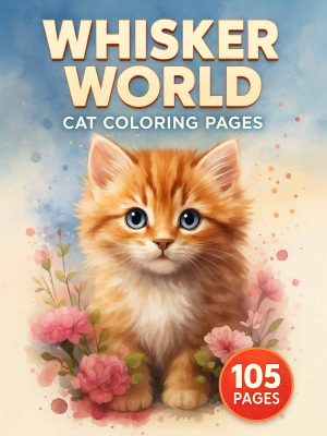 Whisker World: 105 Cat Coloring Pages for Feline Lovers - Fun and Creative Designs for Cat Enthusiasts