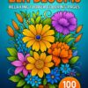 Zen Blooms – 100 Relaxing Flower Coloring Pages